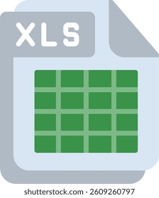 XLS Flat Illustration Vector Design