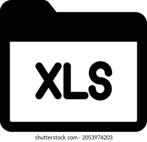 Xls folder Isolated Vector icon which can easily modify or edit


