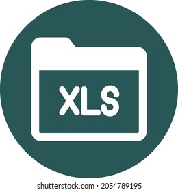 Xls folder Isolated Vector icon which can easily modify or edit

