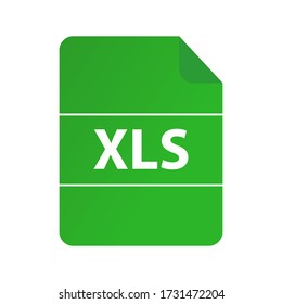 Das XLS-Symbol Symbol für Dateiformat. Abbildung