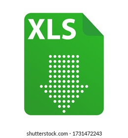 El icono XLS. Símbolo de formato de archivo. Ilustración de vector plano