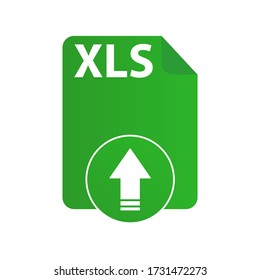 El icono XLS. Símbolo de formato de archivo. Ilustración de vector plano