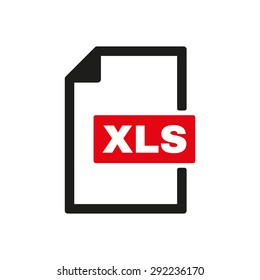 The XLS icon. File format symbol. Flat Vector illustration
