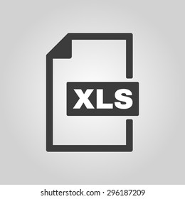 The XLS icon. File format symbol. Flat Vector illustration