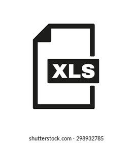 The XLS icon. File format symbol. Flat Vector illustration