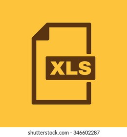 The XLS icon. File format symbol. Flat Vector illustration