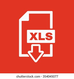 The XLS icon. File format symbol. Flat Vector illustration