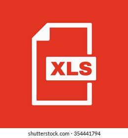 The XLS icon. File format symbol. Flat Vector illustration