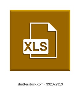 xls icon. Flat design style eps 10