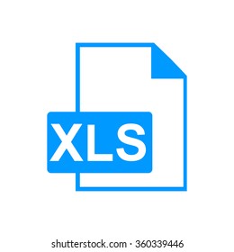 xls icon. Flat design style eps 10