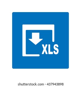 XLS Icon, flat design style