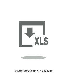 XLS Icon, flat design style