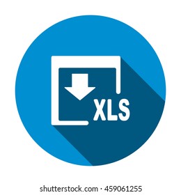 XLS Icon, flat design style