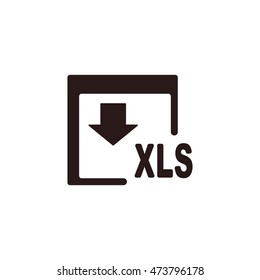 XLS Icon, flat design style