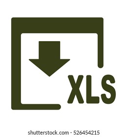 XLS Icon, flat design style