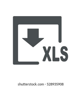 XLS Icon, flat design style