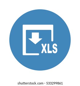 XLS Icon, flat design style
