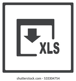 XLS Icon, flat design style
