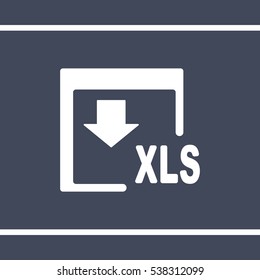 XLS Icon, flat design style