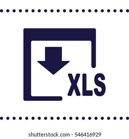 XLS Icon, flat design style