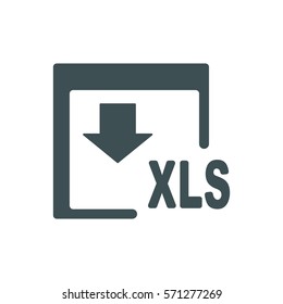 XLS Icon, flat design style
