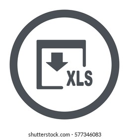 XLS Icon, flat design style