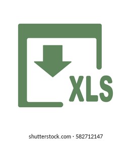 XLS Icon, flat design style