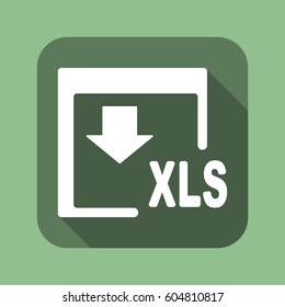 XLS Icon, flat design style