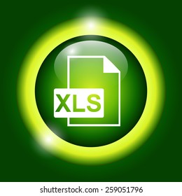 xls icon. Flat vector illustrator Eps 10