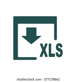 XLS Icon isolated vector flat design