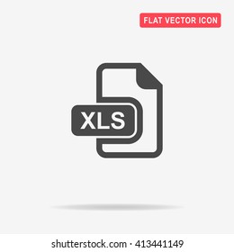 Xls icon. Vector concept illustration for design.