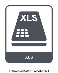 xls icon vector on white background, xls trendy filled icons from File type collection, xls simple element illustration