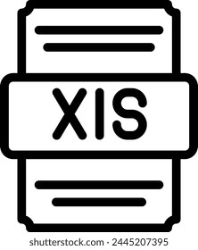 Xls icons file type. spreadsheet files document icon with outline design. vector illustration