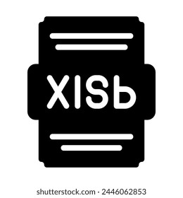 Xlsb file icon solid style. Spreadsheet file type, extension, format icons. Vector Illustration
