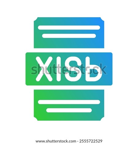 Xlsb modern icons with gradient fills for various types of spreadsheet files.