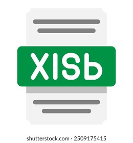 Xlsb spreadsheet document flat icons, suitable for website, ui and mobile app. vector illustration.