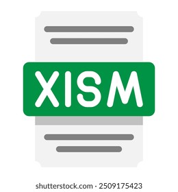 Xlsm creative spreadsheet flat icons for office, suitable for website, ui and mobile app. vector illustration.