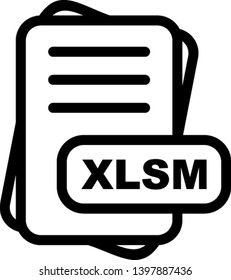 XLSM File Format Icon For Your Project