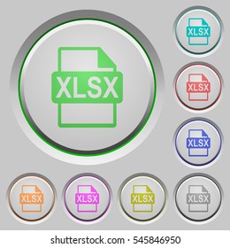XLSX file format color icons on sunk push buttons