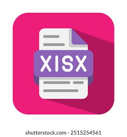 Xlsx file format flat icons. extension, document, extension, type. Suitable for websites, UI and mobile apps.