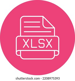 Xlsx vector icon. Can be used for printing, mobile and web applications.