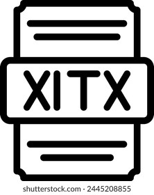 Xltx icons file type. spreadsheet files document icon with outline design. vector illustration