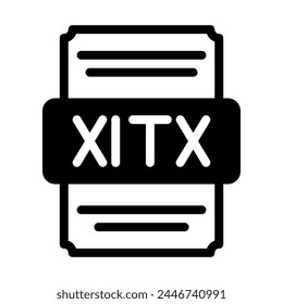 Xltx spreadsheet file icon with black fill design. vector illustration.