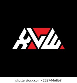 XLW triangle letter logo design with triangle shape. XLW triangle logo design monogram. XLW triangle vector logo template with red color. XLW triangular logo Simple, Elegant, and Luxurious design.