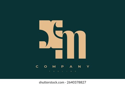 XM Abstract Geometric Logo Design. Modern and elegant logo design with simplistic typography elements, showcasing branding excellence.