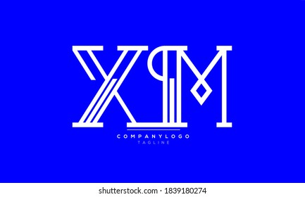 XM abstract initials monogram letter text alphabet logo design