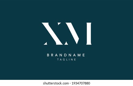 XM Alphabet initial Letter Monogram Icon Logo vector illustration