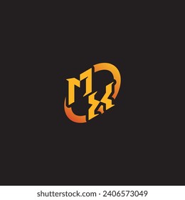 XM combination letter unique initials logo esport for gaming team, youtube, twitch