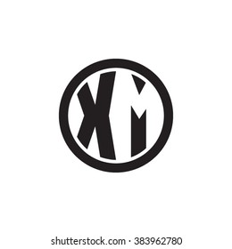 XM initial letters circle monogram logo