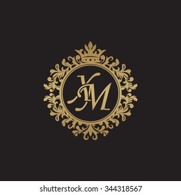 XM initial luxury ornament monogram logo